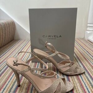 CHANEL Sparkling Beige Heels
